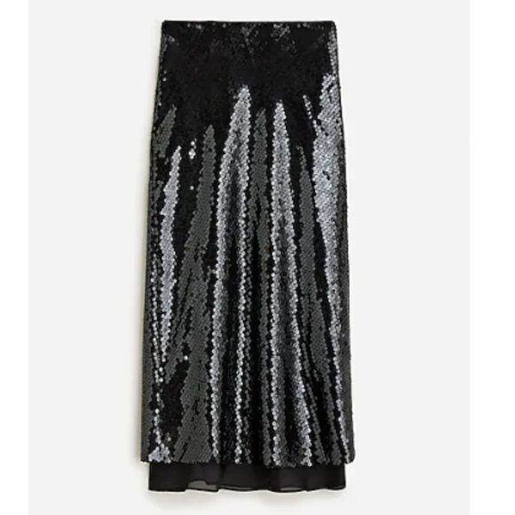 Limited-edition Anna October© X J.Crew sequin skirt Black - Picture 1 of 1